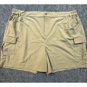 Cakulo‎ Cargo Shorts EUC 4XL Khaki Tan Stretch Lightweight Hiking Performance